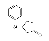 3-[dimethyl(phenyl)silyl]cyclopentan-1-one Structure