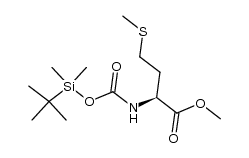 N-(tert-butyldimethylsilyloxycarbonyl)-L-methionine methyl ester结构式
