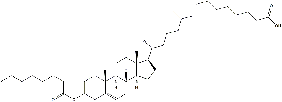 胆甾醇辛酸酯-辛酰基-13C结构式