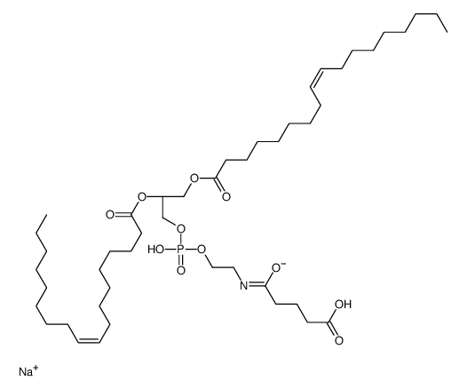 1,2-二油酰基-sn-甘油-3-磷酸乙醇胺-N-(戊二芳基)(钠盐)结构式