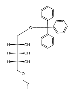 5-O-allyl-1-O-trityl-D-ribitol结构式