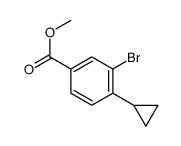 3-溴-4-环丙基苯甲酸甲酯结构式