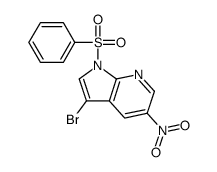3-Bromo-5-nitro-1-(phenylsulfonyl)-1H-pyrrolo[2,3-b]pyridine Structure