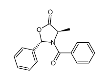 (2S,4R)-3-Benzoyl-4-methyl-2-phenyl-5-oxazolidinone结构式