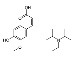 N-ethyl-N-propan-2-ylpropan-2-amine,(E)-3-(4-hydroxy-3-methoxyphenyl)prop-2-enoic acid结构式