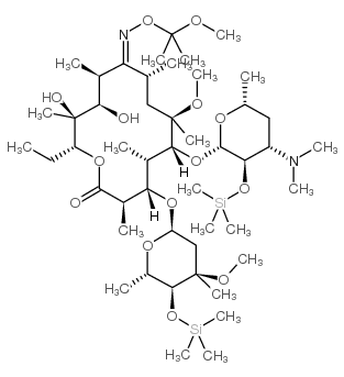 6-O-Methyl-2',4''-bis-O-(trimethylsilyl)erythromycin 9-[O-(1-ethoxy-1-methylethyl)oxime] picture