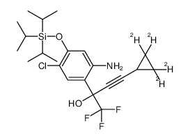 2-Amino-5-chloro-α-(cyclopropyl-d4-ethynyl)-4-isopropylsilyloxy-α-(trifluoromethyl)benzenemethanol Structure