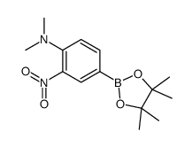 4-(二甲氨基)-3-硝基苯硼酸频哪醇酯结构式