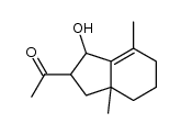 1-(1-hydroxy-3a,7-dimethyl-2,3,3a,4,5,6-hexahydro-1H-inden-2-yl)ethanone结构式
