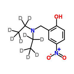 2-({Bis[(2H5)ethyl]amino}methyl)-4-nitrophenol Structure