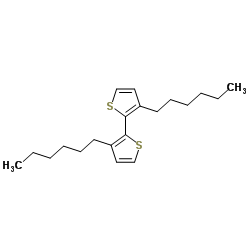 3,3'-Dihexyl-2,2'-bithiophene Structure