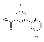 3-fluoro-5-(4-oxo-1H-pyridin-2-yl)benzoic acid Structure
