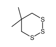1,2,3-Trithiane, 5,5-dimethyl- Structure