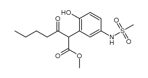 methyl-2-[2-hydroxy-5-(methanesulfonamido)phenyl]-3-oxoheptanoate Structure