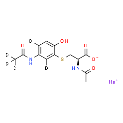 对乙酰氨基酚硫醇盐D5钠盐(主要)结构式