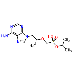 Isopropyl hydrogen ({[(2R)-1-(6-amino-9H-purin-9-yl)-2-propanyl]oxy}methyl)phosphonate Structure