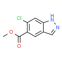 6-氯-1H-吲唑-5-羧酸甲酯结构式