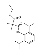 N-(2,6-Diisopropyl-phenyl)-2,2-dimethyl-malonamic acid ethyl ester结构式