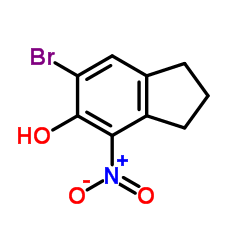 6-溴-2,3-二氢-4-硝基-5-茚醇结构式