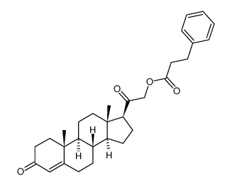 21-hydroxypregn-4-ene-3,20-dione 21-(3-phenylpropionate)结构式