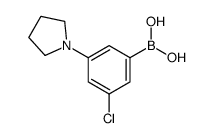 (3-Chloro-5-(pyrrolidin-1-yl)phenyl)boronic acid Structure
