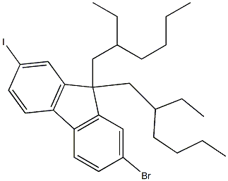 2-bromo-9,9-bis(2-ethylhexyl)-7-iodo-9H-fluorene Structure
