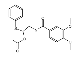 2-(3,4-dimethoxy-N-methylbenzamido)-1-(phenylthio)ethyl acetate Structure
