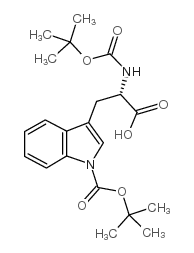 N-叔丁氧羰基-N-叔丁氧羰基-L-色氨酸结构式