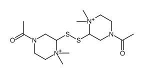 dithiobis(N,N-dimethyl-4-acetylpiperazinium) Structure