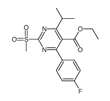 4-(4-氟苯基)-6-异丙基-2-(甲基磺酰基)嘧啶-5-羧酸乙酯结构式