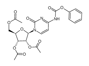2',3',5'-tri-O-acetyl-N4-(phenoxycarbonyl)cytidine结构式