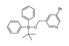 (5-bromopyridin-3-yl)methoxy-tert-butyl-diphenylsilane结构式
