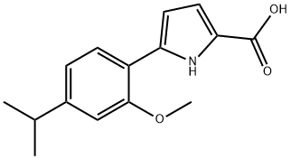5-(4-异丙基-2-甲氧基苯基)-1H-吡咯-2-羧酸结构式