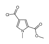 1H-Pyrrole-2-carboxylic acid, 4-(chlorocarbonyl)-1-methyl-, methyl ester (9CI)结构式