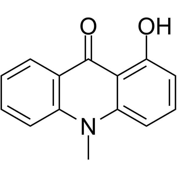 1-羟基-N-甲基吖啶酮结构式