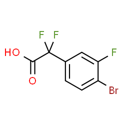 2-(4-溴-3-氟苯基)-2,2-二氟乙酸结构式