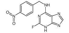 2-fluoro-N-[(4-nitrophenyl)methyl]-7H-purin-6-amine结构式