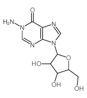 Inosine, 1-amino-(8CI,9CI) structure