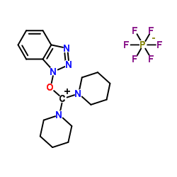 (苯并三氮唑-1-基氧基)二哌啶碳六氟磷酸盐结构式