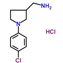 1-[1-(4-Chlorophenyl)-3-pyrrolidinyl]methanamine hydrochloride (1:1)结构式