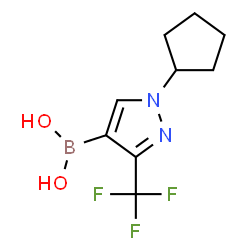 (1-环戊基-3-三氟甲基-1H-吡唑-4-基)硼酸结构式