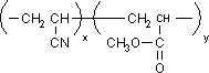 聚(丙烯腈-co-丙烯酸甲酯)结构式
