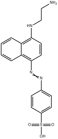 Benzenesulfonic acid, 4-[2-[4-[(2-aminoethyl)amino]-1-naphthalenyl]diazenyl]- Structure