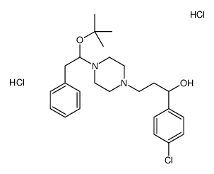 1-(4-chlorophenyl)-3-[4-[1-[(2-methylpropan-2-yl)oxy]-2-phenylethyl]piperazin-1-yl]propan-1-ol,dihydrochloride结构式