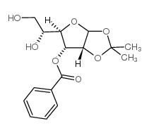 1,2-o-异亚丙基-3-o-苯甲酰基-d-异呋喃糖结构式