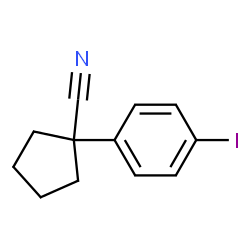 1-(4-碘苯基)环戊烷甲腈结构式