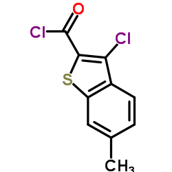 3-氯-6-甲基苯并[b]噻吩-2-甲酰氯结构式