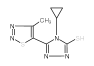4-环丙基-5-(4-甲基-1,2,3-噻二唑-5-基)-4H-1,2,4-噻唑-3-硫醇结构式