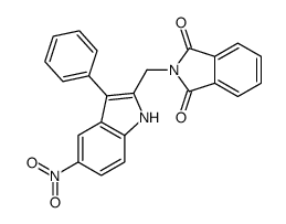 2-[(5-nitro-3-phenyl-1H-indol-2-yl)methyl]isoindole-1,3-dione结构式