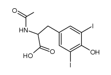3.5-diiodo-N-acetyl-DL-tyrosine Structure
